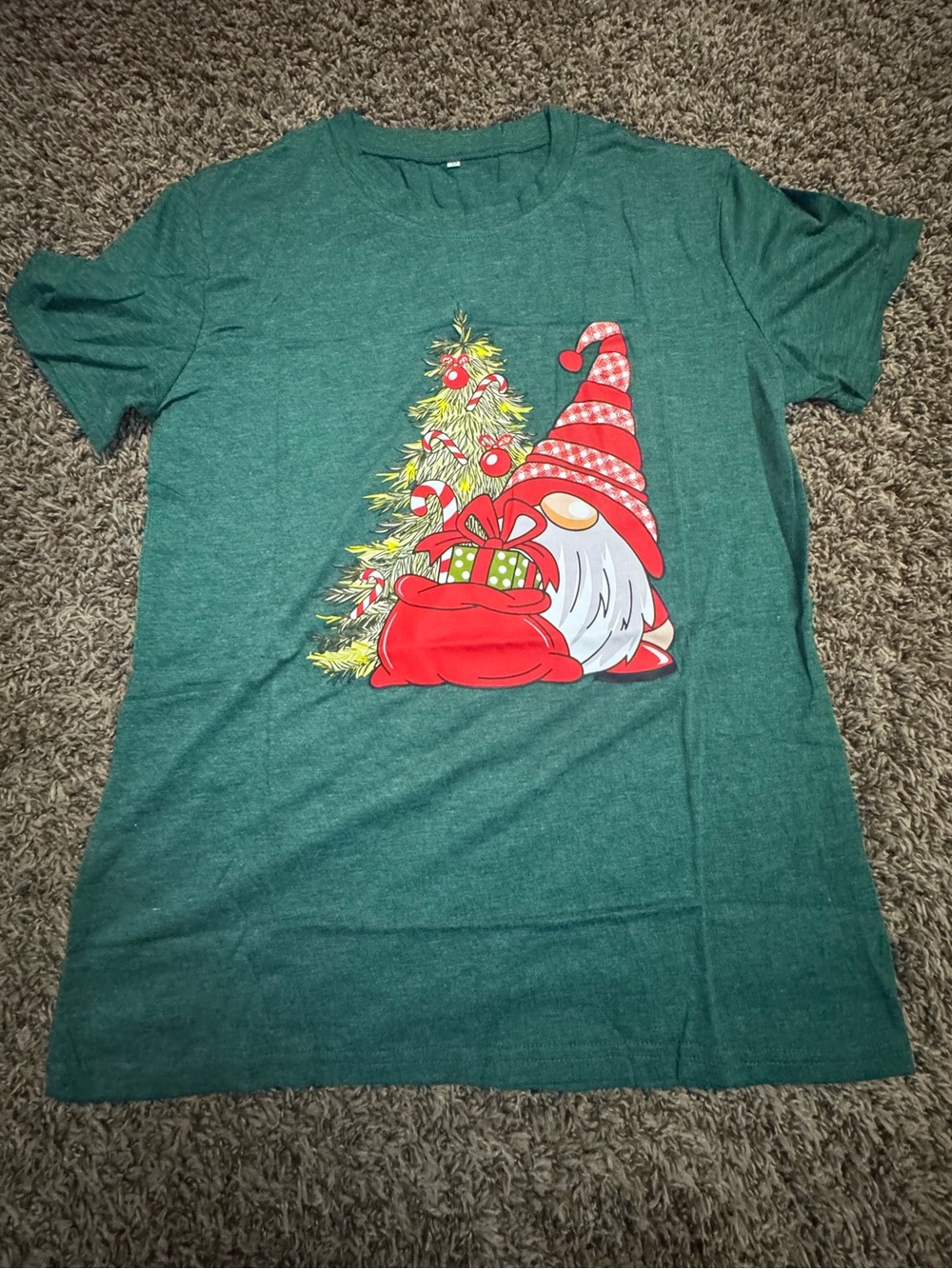 Green Holiday Gnome Graphic Tee